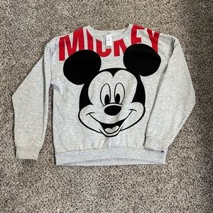 Disney Mickey Mouse Sweater Sweatshirt Mens Medium Big Face Graphic Size S